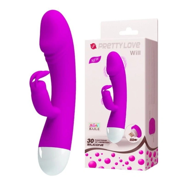 Wibrator Króliczek WILL USB 30 Function Pretty Love Ładowany USB | 100% ORYGINAŁ| DYSKRETNA PRZESYŁKA